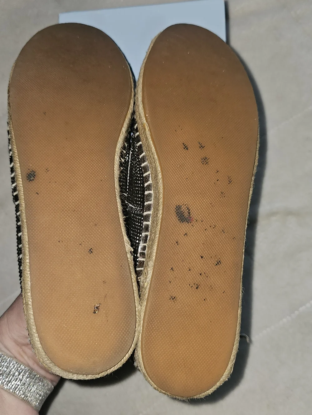 Steve Madden Black Crystal Slip-On Espadrilles